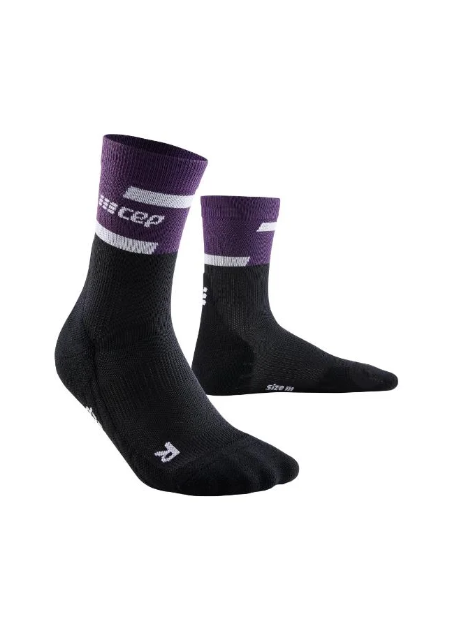 سي إي بي CEP - The Run Compression Socks Mid Cut V4 Violet/Black Women