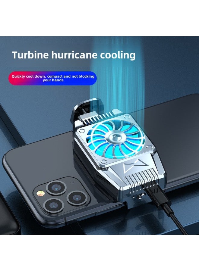 Loquat Manufacturers Run Volume Explosions Hot H15 Mobile Phone Radiator Multi-gear Adjustment Mute Refrigeration Rechargeable Radiator-Color:black Plug-in Model - Image 3