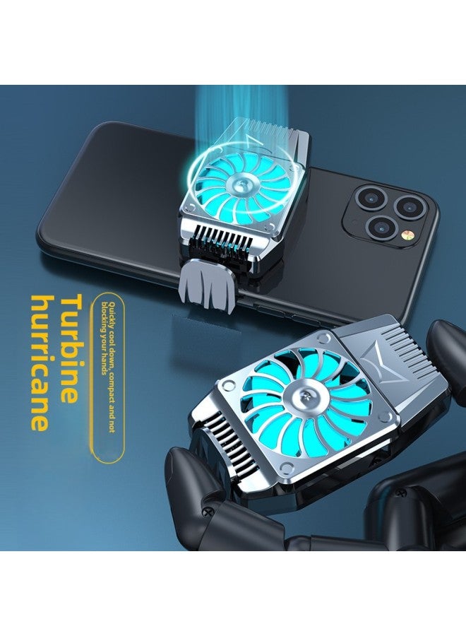 Loquat Manufacturers Run Volume Explosions Hot H15 Mobile Phone Radiator Multi-gear Adjustment Mute Refrigeration Rechargeable Radiator-Color:black Plug-in Model - Image 5