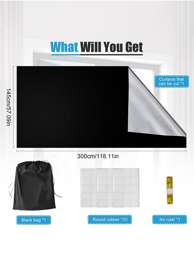 DMG TECH - Blackout Curtain and Blinds, 100% Shade for Home Office Bedroom (150*300CM) - Image 1
