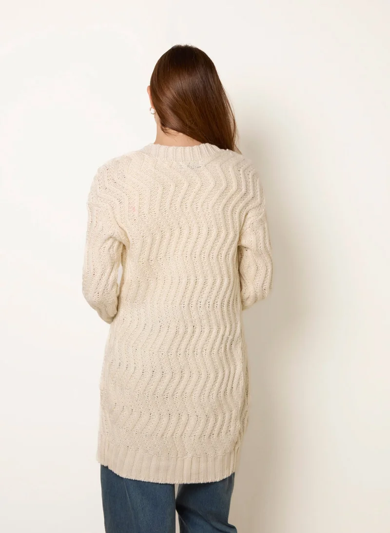 بلو فانيلا Cable Cardigan