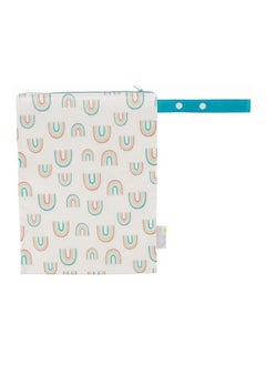 Sealed Wet Bag With Adjustable Handle Washable And Reusable Wet Bag With Water Resistant Lining Ideal For Swimwear Diapers Gym Clothes & Toiletries; Measures 11” X 14” Over The Rainbow