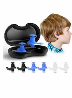 SYOSI 3 Pairs Silicone Swimming Earplugs Soft Swim, Earplugs Swimming, Ear Plugs Reusable Waterproof Silicone, Swimming Showering  - Image 1