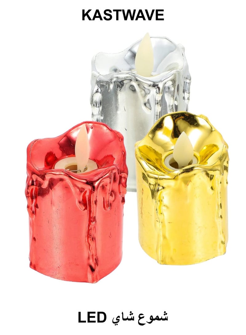 KASTWAVE Flameless LED Light Candles, 6 Pcs Electronic Flickering Tea Candle Lights Decorative, Tea Candle Night Lamp for Home Wedding Birthday Party Holiday Decor Submersible Led Lights - Image 1