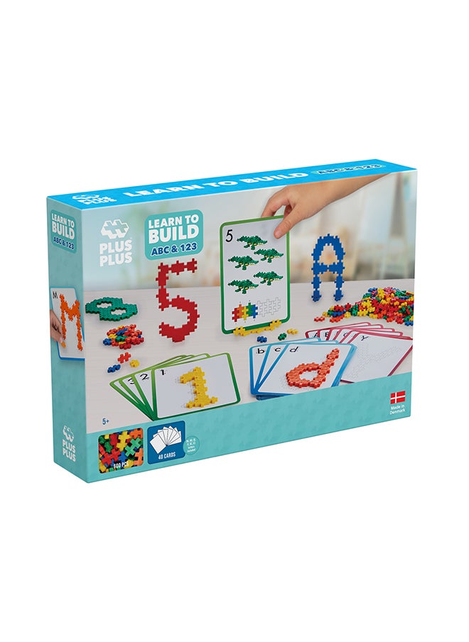 Plus-Plus Learn To Build Abc & 123-600 Pieces - Creative Play, Building Blocks, Building, Developing Toys For Children, Stem, Steam, Produced In Denmark  - Image 2