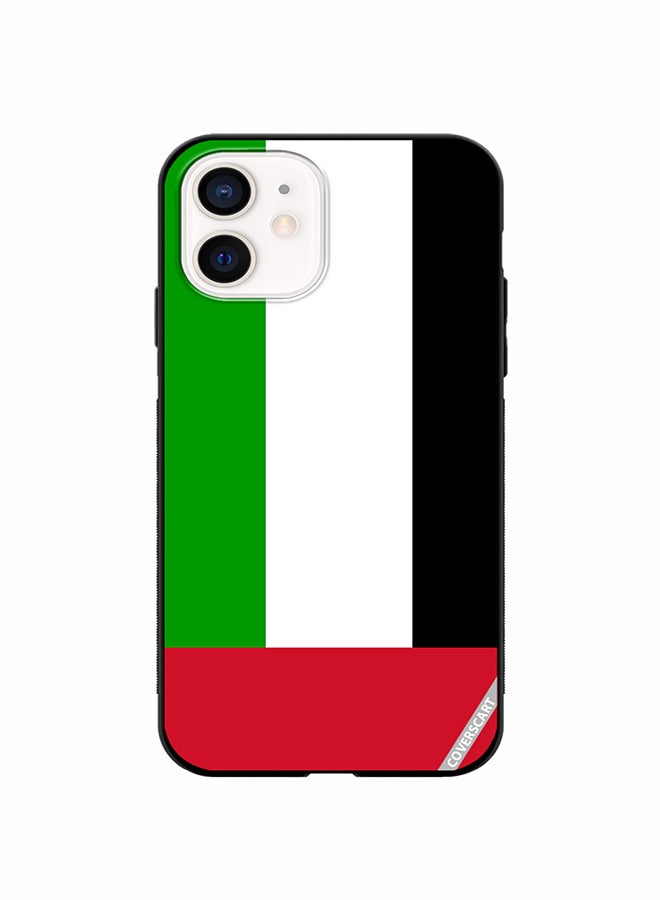 Protective Case Cover For Apple iPhone 12 Mini Uae Flag Design Multicolour