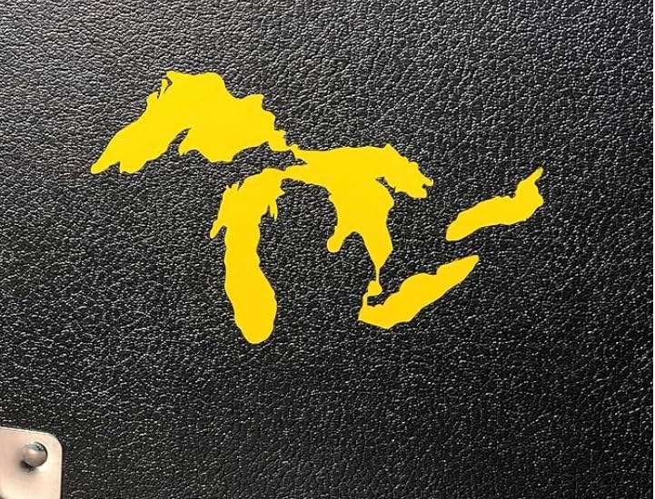 Nudge Printing Great Lakes Sticker Michigan Car Decal Premium Heavy-Duty Waterproof Vinyl for Bumpers, Windows, Laptops, Water Bottles or Coolers (Yellow, 4.75" Wide) - Image 2