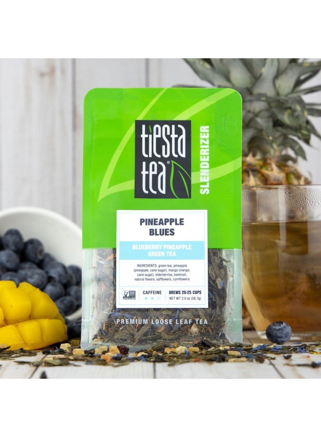 Tiesta Tea Tiesta Tea - Pineapple Blues | Blueberry Pineapple Green Tea | Premuim Tropical Loose Leaf Tea Blend | Medium Caffeinated Green Tea | Make Hot Or Iced Tea And Up To 25 Cups - 2 Ounce Resealable Pouch  - Image 4