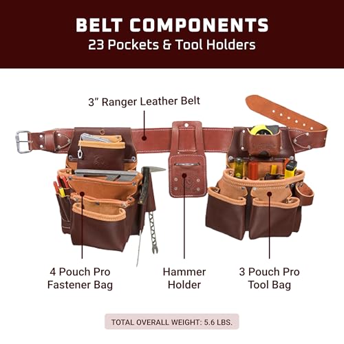 Occidental Leather Seven Bag Framer Set - Medium - 23 Pockets & Tool Holders - Premium Top-Grain Leather - Made in USA - Image 3