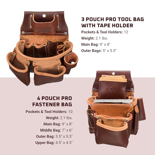 Occidental Leather Seven Bag Framer Set - Medium - 23 Pockets & Tool Holders - Premium Top-Grain Leather - Made in USA - Image 4