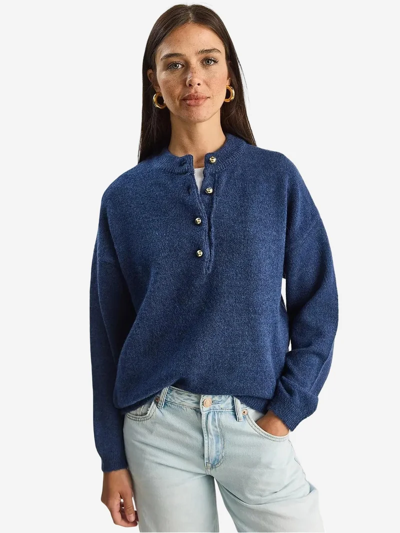 بيانكو لوتشي بلوفر محبوك بياقة أزرار من لوتشي