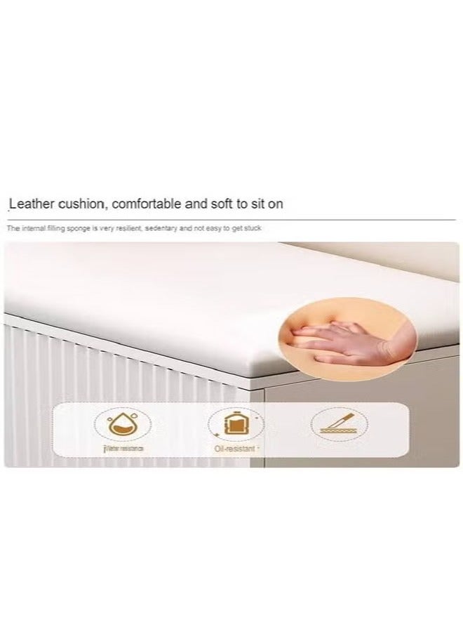 keke Entryway Modern Shoe Storage Bench Shoe Cabinet Entryway Shoe Organizer Storage with Leather Comfort Seat 90 cm - Image 4