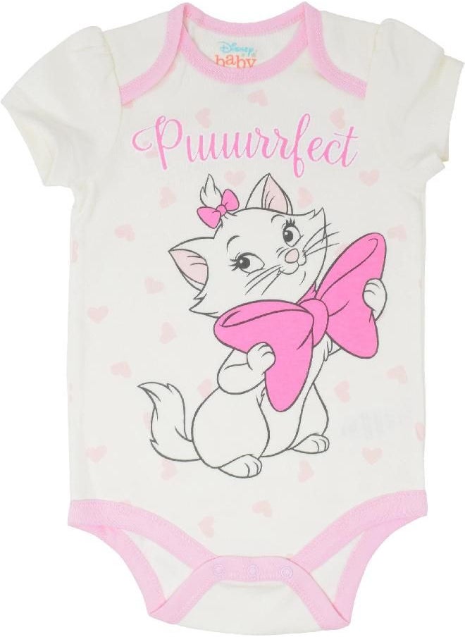 Disney Disney Classics 101 Dalmatians Bambi Dumbo Aristocats Baby Girls 5 Pack Bodysuit 0-3 Months  - Image 4