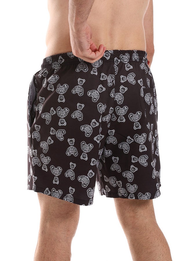 WHITE RABBIT Teddy Bear Patterned Swim Short  - Image 3