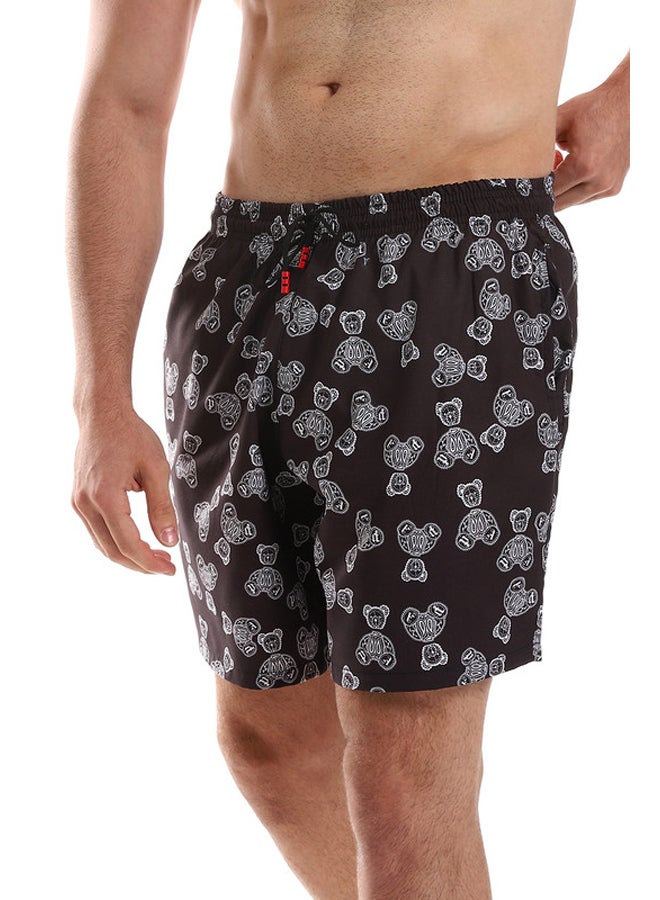 WHITE RABBIT Teddy Bear Patterned Swim Short  - Image 2