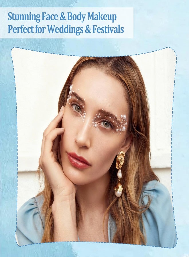 smrtcol 2912 pcs Self Adhesive Pearl Gems for Crafts Flat Back Pearl Stickers for Nails, Face, Body, Hair 6 Sizes (3-10mm) for DIY Art, Wedding Makeup, Scrapbooking - Image 5