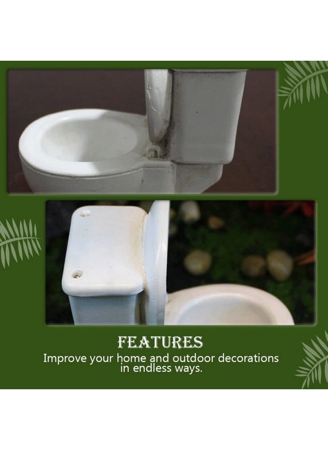 Vosarea - Miniature Commode Model Toy Dollhosue Bathroom Furniture Funny Toilet Decor Doll Accessories - Image 1