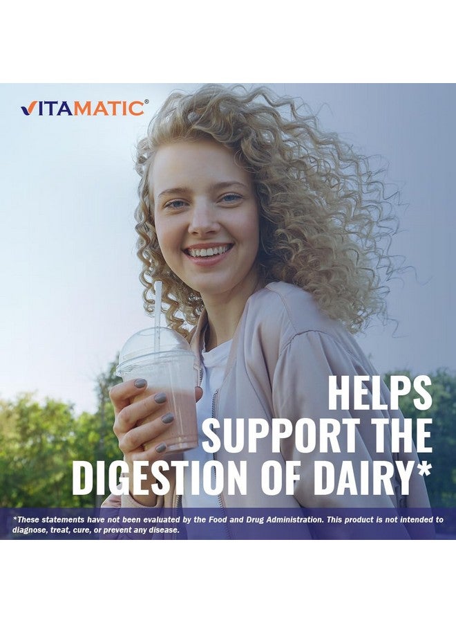 Vitamatic فيتامينات إنزيم اللاكتاز 9000 FCC 240 قرص - أقراص تخفيف عدم تحمل اللاكتوز - Image 3