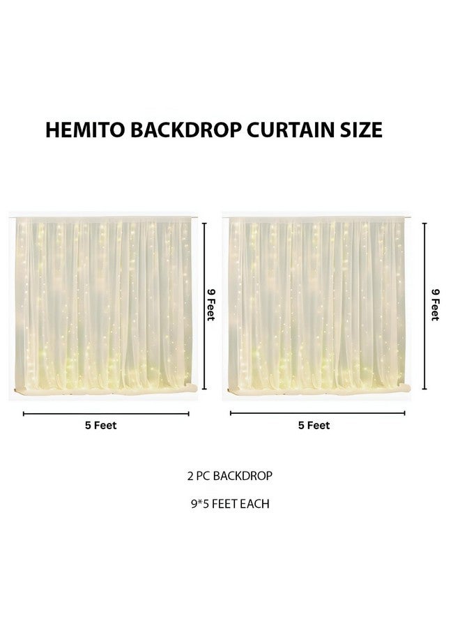 Hemito White Decoration Net with Led Fairy Lights for Romantic Dinner, Anniversary, Paper Birthday Party Celebration and Valentines Day Or Cabana Tent Decoration - Image 3