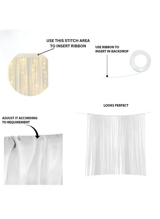 Hemito White Decoration Net with Led Fairy Lights for Romantic Dinner, Anniversary, Paper Birthday Party Celebration and Valentines Day Or Cabana Tent Decoration - Image 5