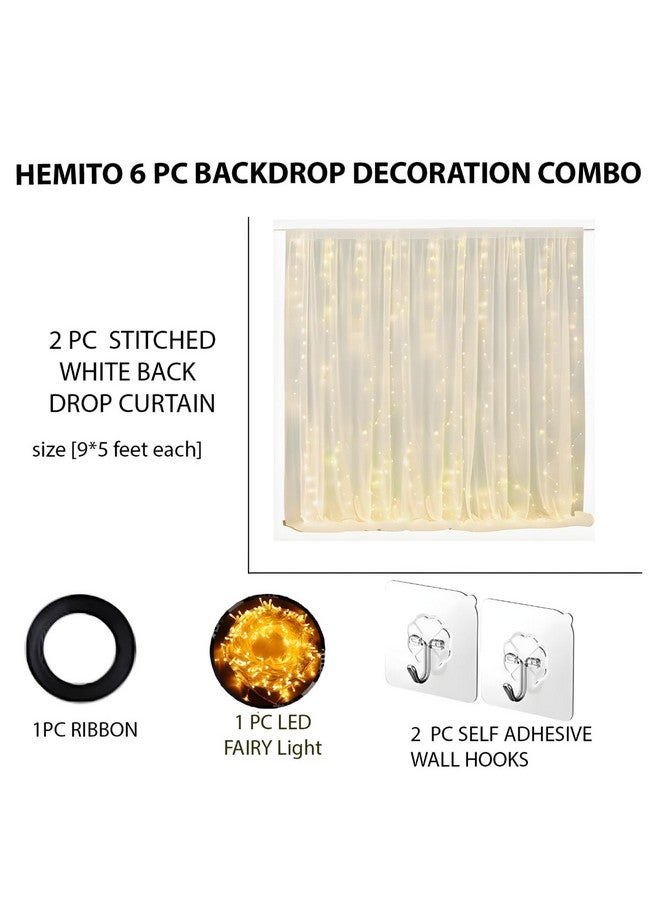 Hemito White Decoration Net with Led Fairy Lights for Romantic Dinner, Anniversary, Paper Birthday Party Celebration and Valentines Day Or Cabana Tent Decoration - Image 2