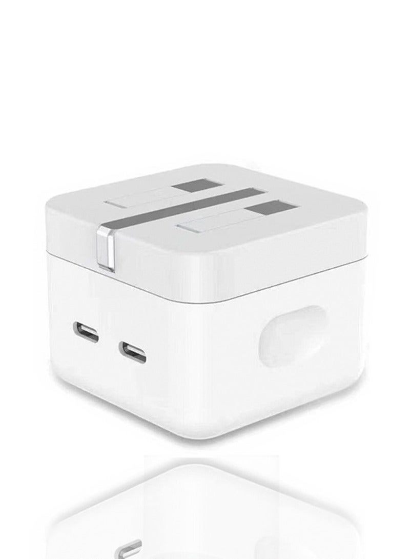 IPhone 40W fast charger | USB C-wall fast charger, dual port output of 20W each independent output, compatible with iPhone 16/15/Pro Max/Pro/Plus and all C-type phones - Image 2