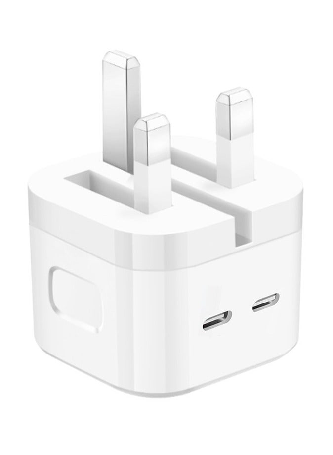 IPhone 40W fast charger | USB C-wall fast charger, dual port output of 20W each independent output, compatible with iPhone 16/15/Pro Max/Pro/Plus and all C-type phones - Image 1