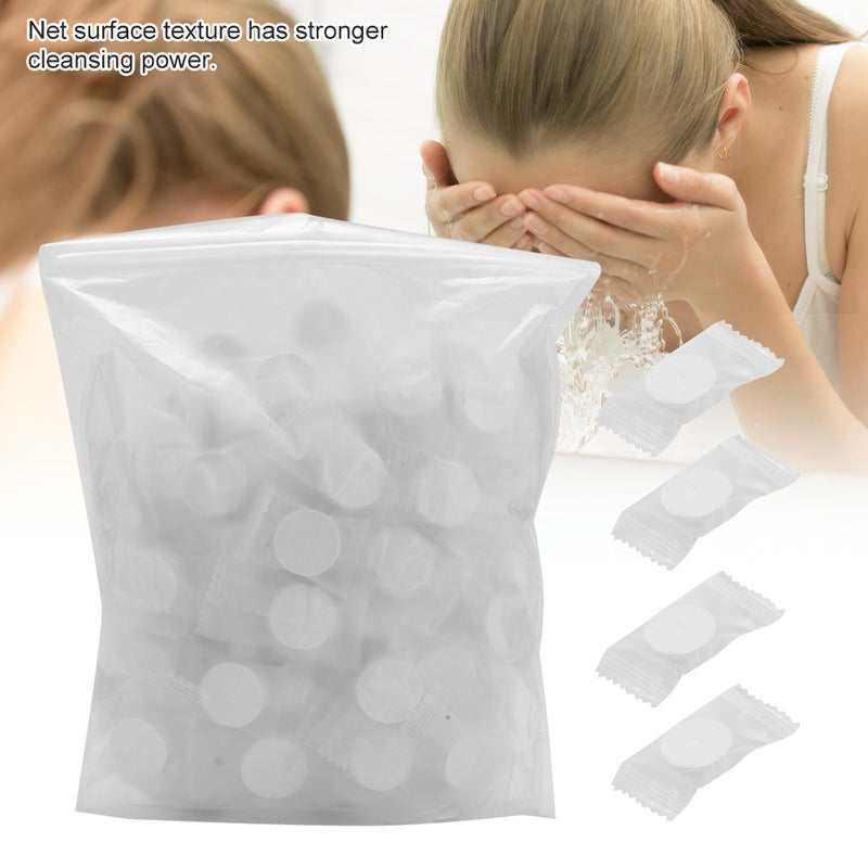 Compressed Makeup Towel 100% Natural Cotton Gentle Skin-Friendly - Strong Cleansing Net Texture Face Cleaning Towel for Travel Outdoor Daily Skin Care - Image 4
