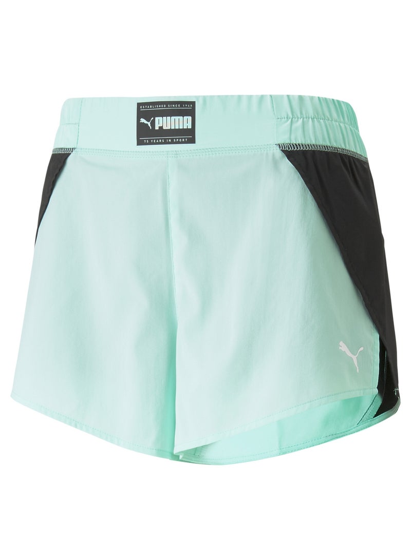PUMA Fit Fashion Flow Womens Green Training Shorts - Image 1