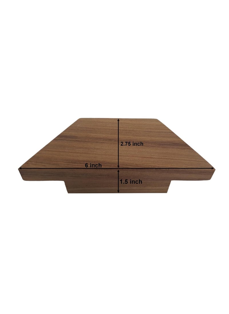 CURIOFACT CURIOFACT Teakwood Door Handles RAW Unfinished Wardrobe Handles Hexagon Deisgn Set of 2 Handles Unpolished 6 inch  - Image 5