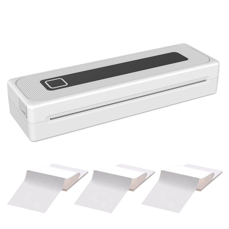 Portable Printer: 3*Thermal Paper (300 Sheets) Ink-Free Printing Bluetooth Printer - Photo-Level High-Clear Printing Compact Printer for Mobile Office, Home Learning & On-The-Go Use - Image 1