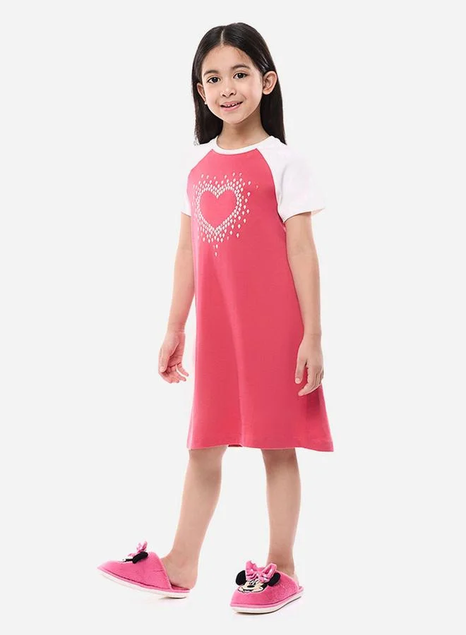 victor and jane Victor and Jane Heart Print Reglan Sleeve Nightdress