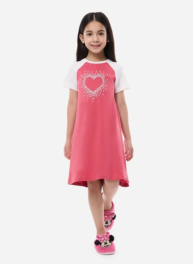victor and jane Victor and Jane Heart Print Reglan Sleeve Nightdress