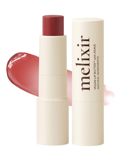 Melixir Vegan Lip Butter #02 Nude Crumble(Tinted) (+11 more colors) 0.13oz, Bee Free, Petrolatum Free, Deep Nourishing Plant-Based Vegan Chapstick, Vegan Lip Balm for Dry, Cracked and Chapped Lips