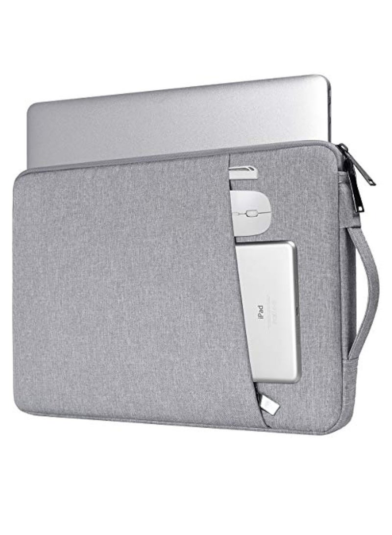 YelaJoy 13-Inch Laptop Sleeve Case with Handle for 2025-2022 MacBook Air 13.6" with M4 M3 M2 Chip (A3240 & A3113 & A2681) & for MacBook Pro 13.3"(M2) Travelling Carrying Canvas Bag Protective Accessory(Grey) - Image 1