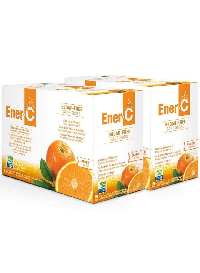 Ener-C Sugar Free Orange Multivitamin Drink Mix 1000Mg Vitamin C Nongmo Vegan Real Fruit Juice Powders Natural Immunity Support Electrolytes Gluten Free 30 Count (Pack Of 2) - Image 1