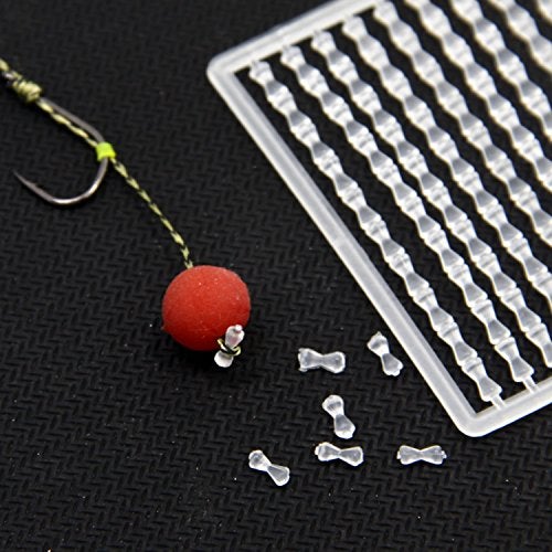 SAMSFX 500PCS Carp Fishing Hair Stops for Fishing Float Baitstops Boilie Stops Clear Color - Image 1
