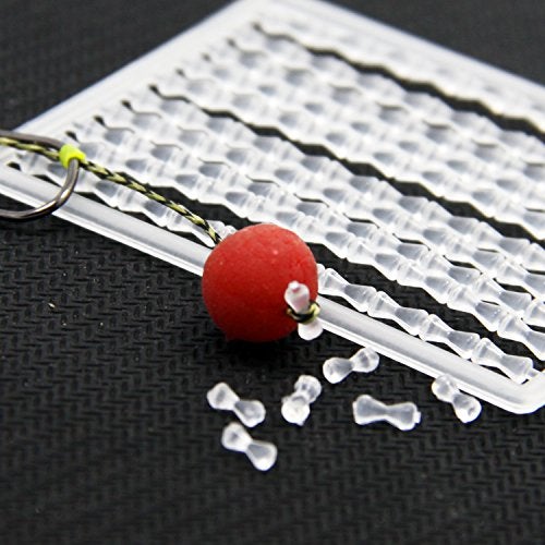 SAMSFX 500PCS Carp Fishing Hair Stops for Fishing Float Baitstops Boilie Stops Clear Color - Image 2