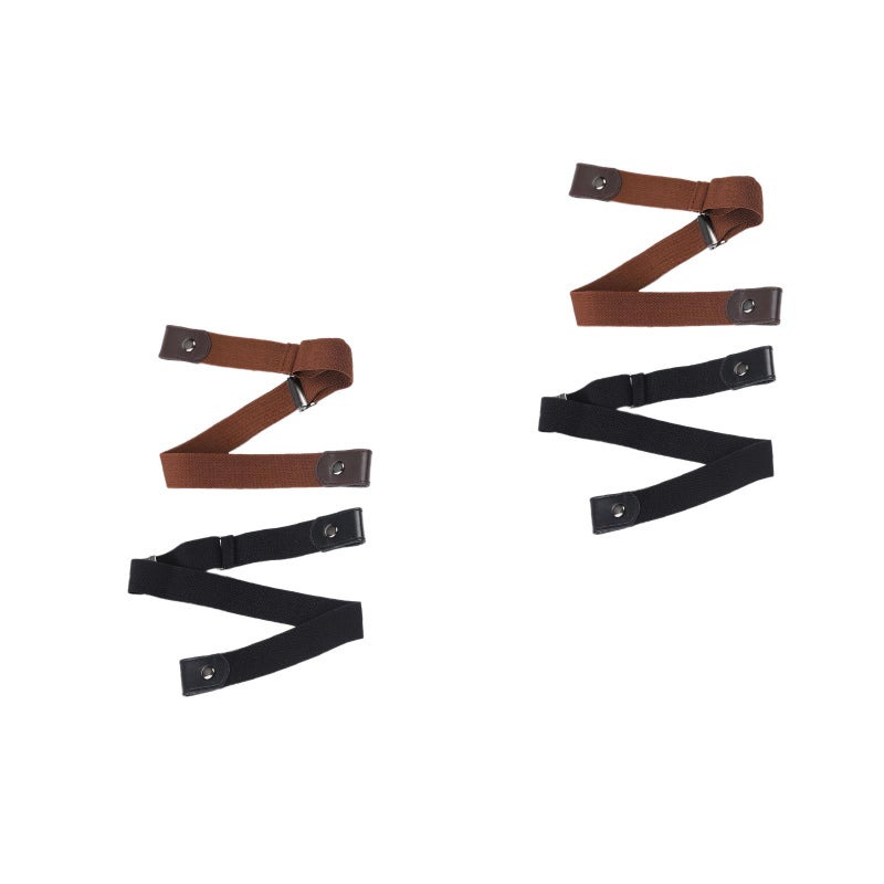 4 pcs Elastic Invisible Jeans Belt Fashion Women Stretch Belt Jeans Accessory - Image 1