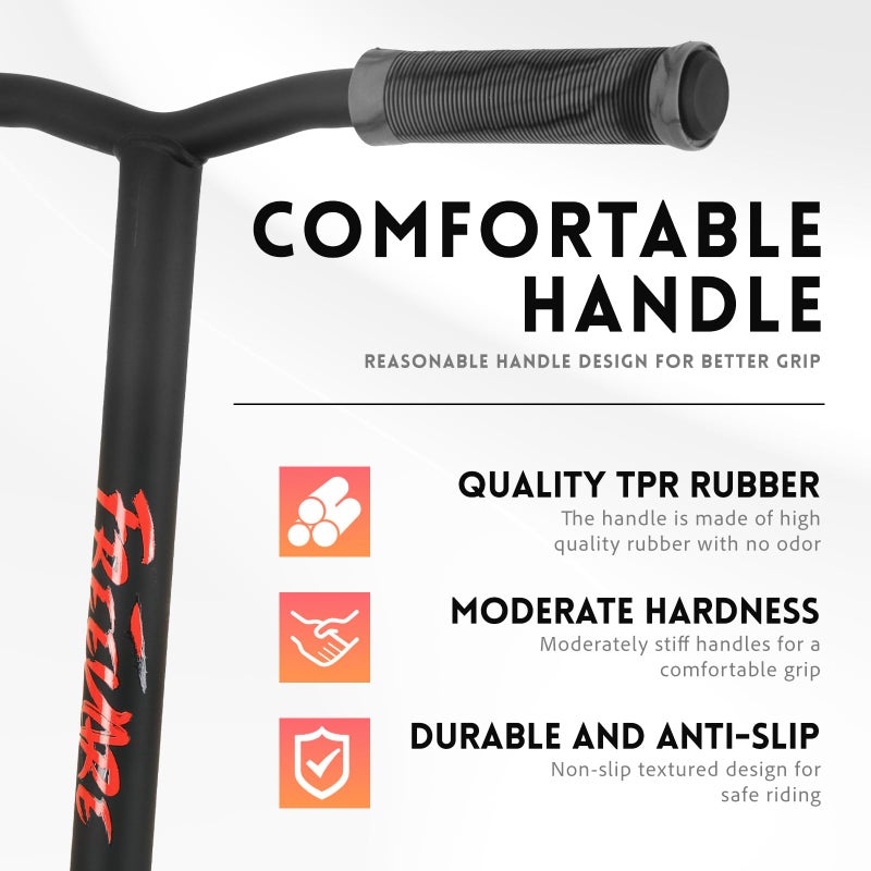 FREEDARE Pro Stunt Scooter for Kids & Teens 8 Years Old Above, Intermediate Riders, 110mm PU Wheels, Freestyle Kick Scooter for Tricks, Orange - Image 4