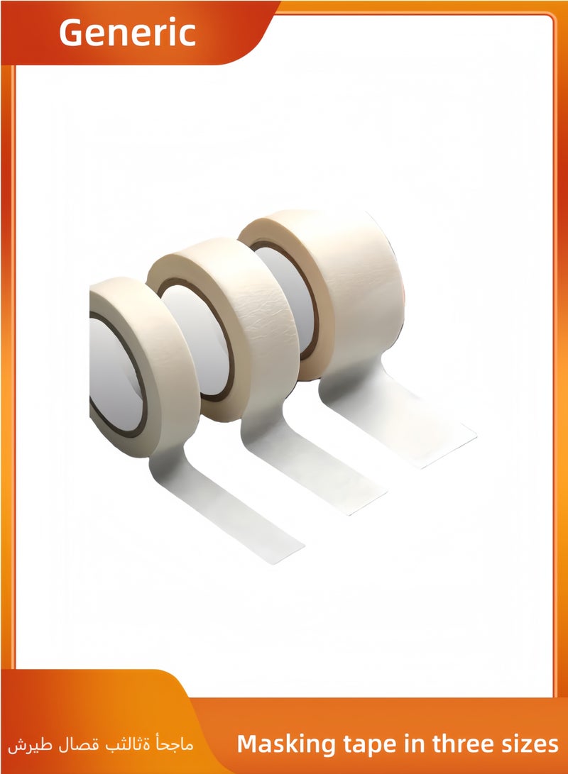 3-Size Masking Tape for Watercolor and Oil Painting - Acid-Free, Medium Tack Premium Artist Tape in 5/8" (1.52cm), 7/8" (1.98cm), and 1/2" (3.0cm) Widths and 40ft (10.01m) Length - Perfect for Artists, Painting, Papercraft, and Watercolor Projects | Versatile Use | High-Quality Tape - Image 1