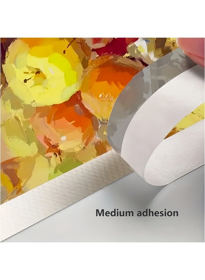 3-Size Masking Tape for Watercolor and Oil Painting - Acid-Free, Medium Tack Premium Artist Tape in 5/8" (1.52cm), 7/8" (1.98cm), and 1/2" (3.0cm) Widths and 40ft (10.01m) Length - Perfect for Artists, Painting, Papercraft, and Watercolor Projects | Versatile Use | High-Quality Tape - Image 3