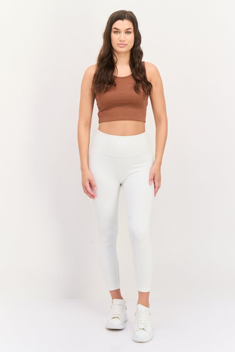 Adidas Women Sportswear Fit Training Tights, Off White  - Image 4