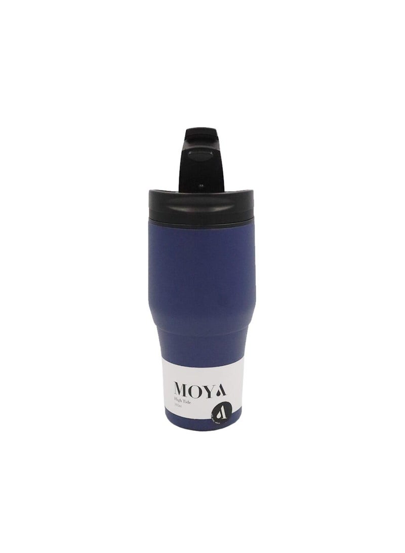 Moya "High Tide" 380ml Travel Coffee Mug Black/Navy - Image 3