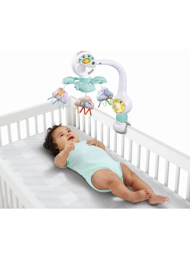 vtech BABY TRAVEL MOBILE SET: A wonderful mobile for babies on the go! This baby cot mobile comes with soft twirling animal clouds, a glow light and soothing music, designed to calm baby into a peaceful slumber wherever they may be. - Image 2