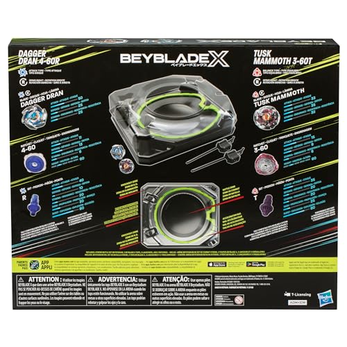 BeyBlade مجموعة معركة بي بليد إكس إكستريم مع ساحة بيستاديوم مزودة بسكة إكس-سيليراتور، 2 لعبة قمة تدور في الاتجاه الصحيح، 2 قاذفات، ألعاب للأولاد والبنات، 8+ - Image 2