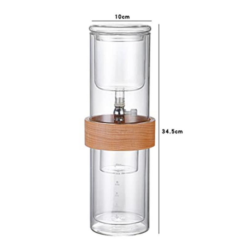 Cold brew coffee machine for home and office use, stainless steel filter, adjustable drip rate, 450ml capacity, silver - Image 5