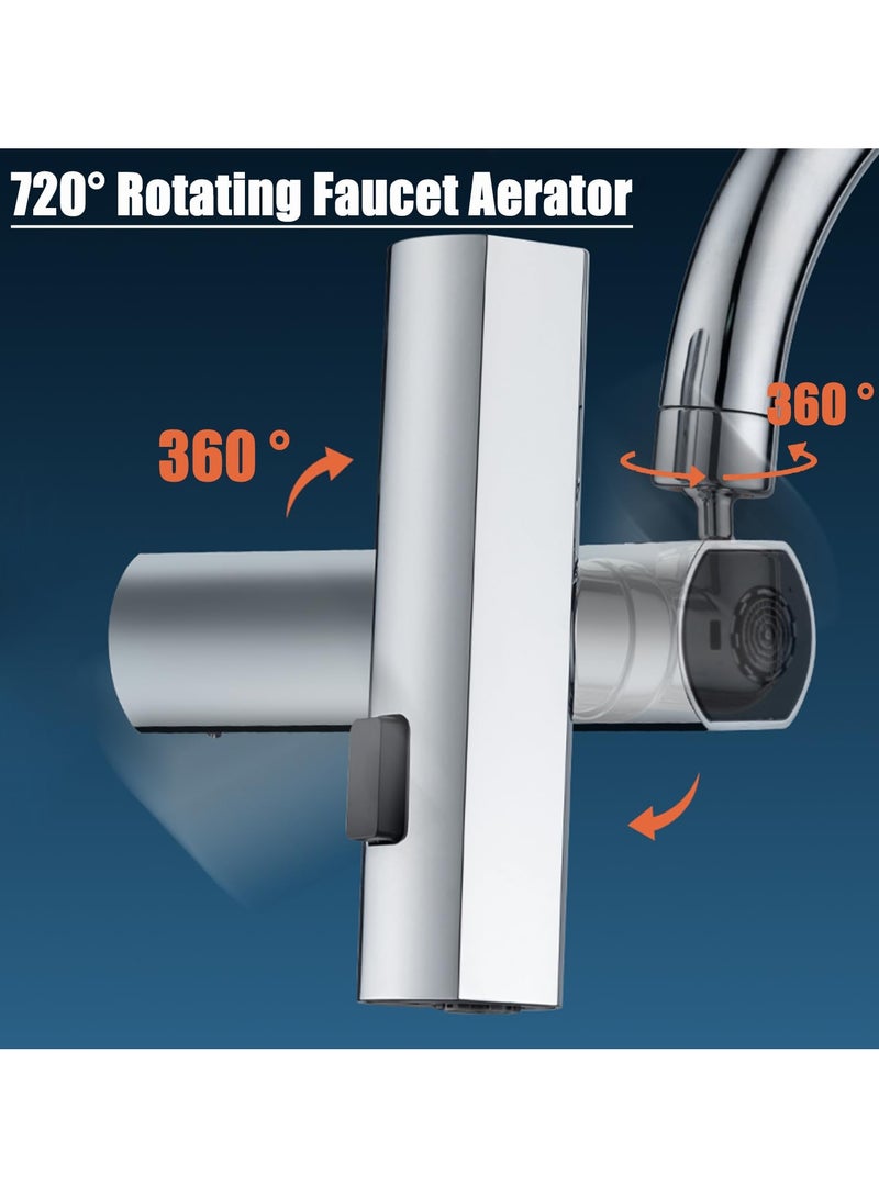 SYOSI Waterfall Kitchen Faucet, 360 Swivel Multifunctional Sink Sprayer Adapter with Faucet Filter, Extender for Sink, Easy Installation, Faucet Replacement Accessories - Image 4