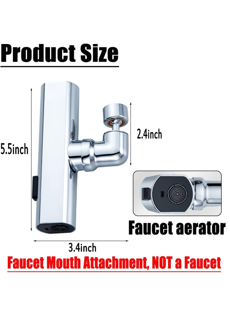SYOSI Waterfall Kitchen Faucet, 360 Swivel Multifunctional Sink Sprayer Adapter with Faucet Filter, Extender for Sink, Easy Installation, Faucet Replacement Accessories - Image 2