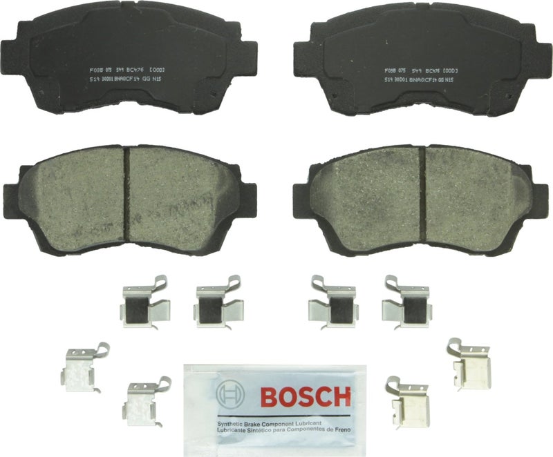 BOSCH مجموعة وسادات الفرامل السيراميكية الهادئة من بوش BC476 - متوافقة مع بعض سيارات لكزس ES300، LS400، SC300؛ تويوتا أفالون، كامري، سيلكا، سيينا؛ أمامي - Image 4